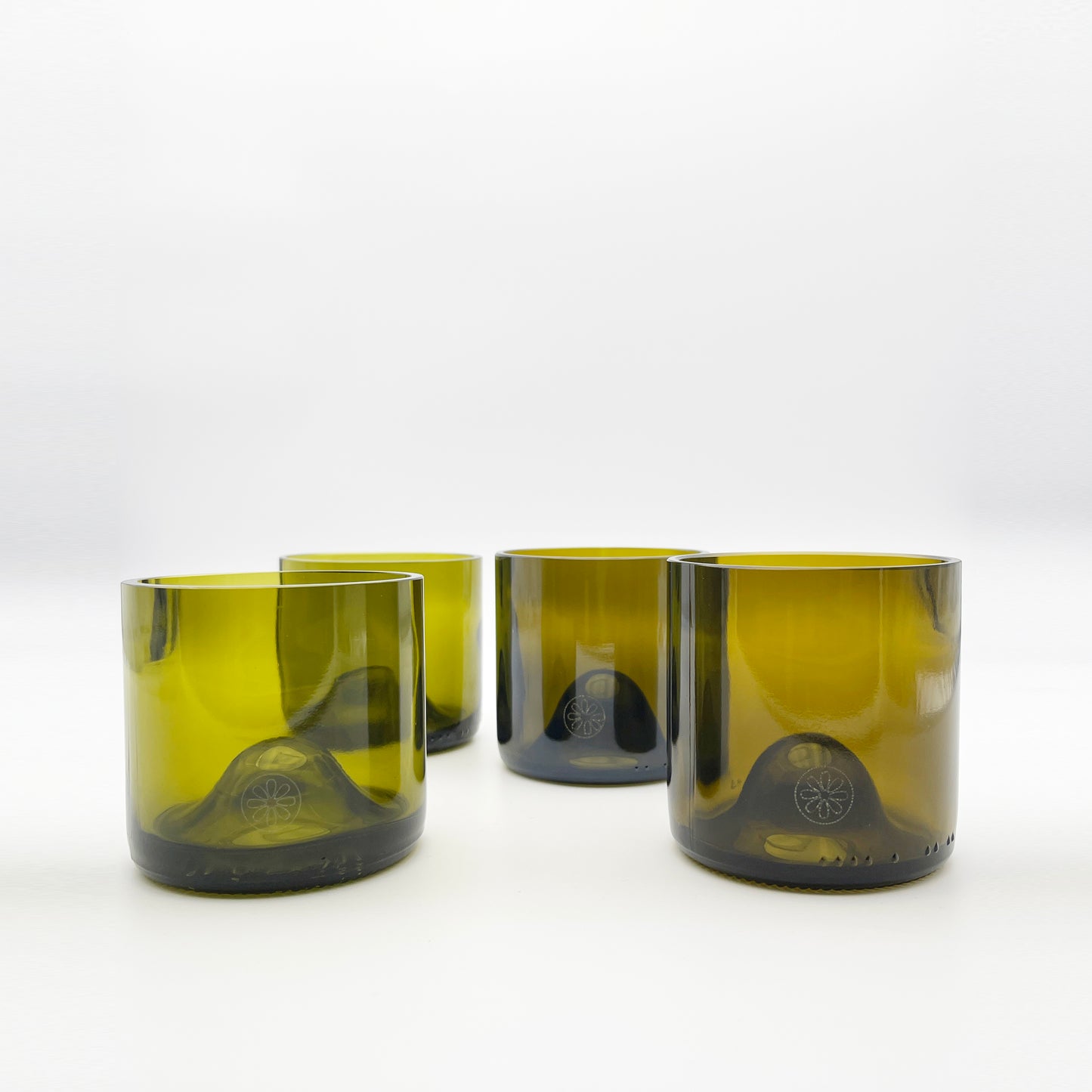 Verres Iris (x4) olive