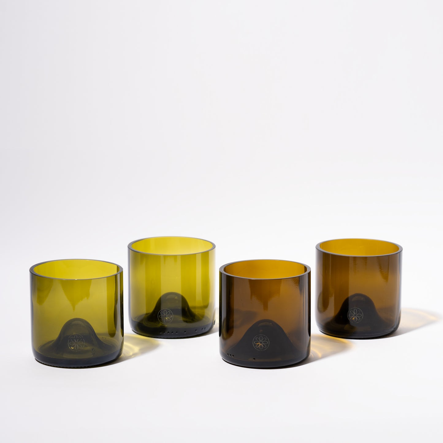 Verres Iris (x4) olive